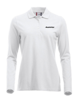 Poloshirt Langarm Marion Weiss